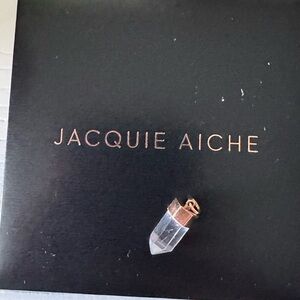 Jacquie Aiche Aquamarine Charm Rose Gold Crystal